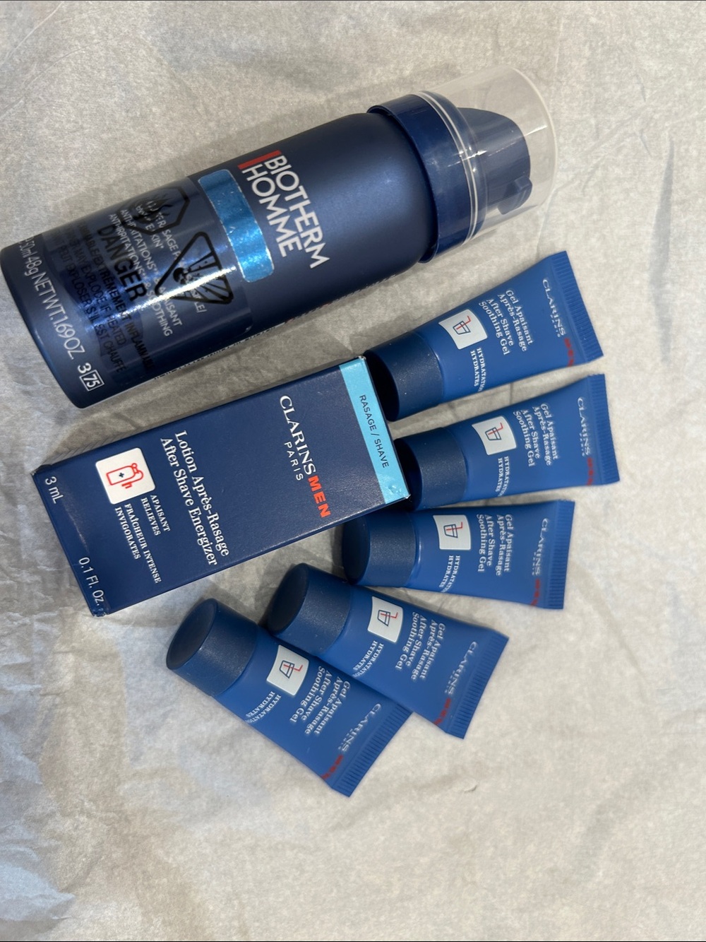 Biotherm Homme & ClarinsMen Grooming Set - Navy Blue